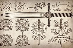 Dagger and Rose vintage logos Product Image 1