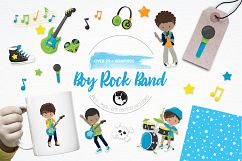 Boy Rock Band  graphics and illustrations Product Image 1