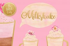 Watercolor Milkshake Sorbet Clipart Product Image 5