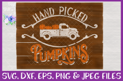 Rustic Hand Picked Pumpkins SVG for Cricut &amp; Silhouette Product Image 2