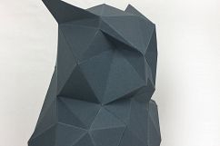Night Owl, Papercraft Owl, Paper Owl, Animal Trophy, Loft Decor, Home Decor, 3D papercraft model, animal head, lowpoly DIY, hobby idea, DIY Product Image 8