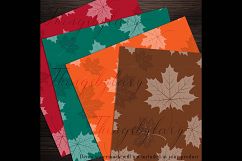 100 Seamless Tinted Autumn Leaves Pattern Digital Papers Product Image 7