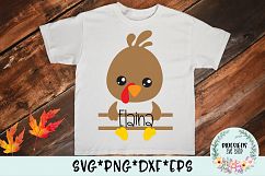 Turkey Split Name Monogram SVG Cut File Product Image 2