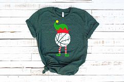 Elf Basketball Christmas svg merry christmas 1038s Product Image 1