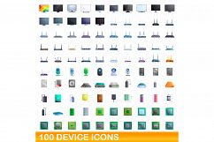 100 device icons set, cartoon style Product Image 1