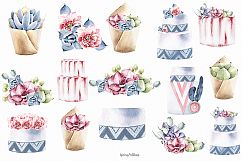 Boho succulent wedding clipart Product Image 4