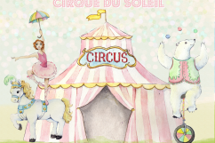 Watercolor Circus Clipart Images by Whimseez Product Image 4