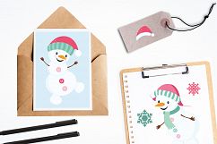 Happy Snowman graphics and illustrations Product Image 4