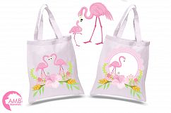 Flamingos clipart mega pack, graphics, illustrations AMB-1047 Product Image 2