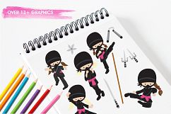 Ninja Girls graphics and illustrations Product Image 3