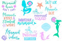 mermaid svg, mermaid party, mermaid tail svg, mermaid silhouette, svg files for cricut, mermaid decor, summer svg, monogram svg Product Image 2