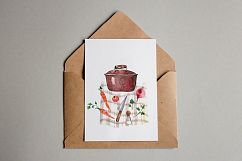 Tiny Kitchen - Watercolor Clip Art Set Product Image 10