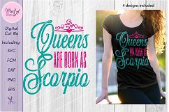 Scorpio svg, Zodiac svg, birth sign svg, Queens are born as Product Image 2