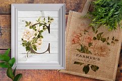 Farmhouse Watercolor Flowers &amp; Monograms Product Image 14