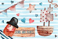 Sea Spirit - Watercolor Clip Art Set Product Image 2