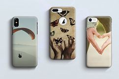 Apple iPhone 8, 8 plus and X 3d case Mock-ups Back View Product Image 3