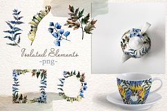 Brake plants PNG watercolor set Product Image 2