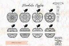 Mandala apples bundle, Mandala in SVG, DXF,PNG, EPS formats Product Image 1