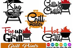 Grill prints bundle - Grill SVG - Grill cut files - Grill apron prints svg - Cricut files - Silhouette files - Printable Product Image 1