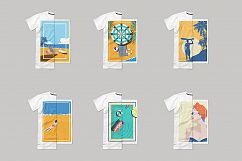 Summer &amp; Spring Poster T-shirt Set Product Image 3