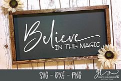 Believe In The Magic - Christmas Cut File - SVG, DXF &amp; PNG Product Image 1