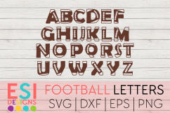 Football Letters - Full A-Z Alphabet | SVG DXF EPS PNG Product Image 1