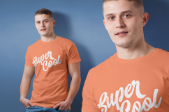 Crew Neck T-shirt Mock-up Male Version Product Image 7