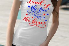 Land of the free because of the brave SVG PNG EPS DXF Product Image 7