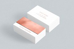 Rose Gold Foil Marble Business Card Product Image 2