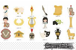 Ancient Greece clipart, Travel clip art, Sparta -digital art Product Image 2
