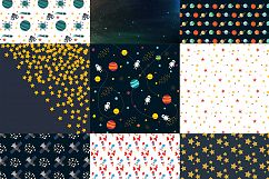 Space paper pack, space digital paper, astronaut party paper, scrapbook paper, rocket, outer space,  Stars, Moon, Galaxy, planets, Earth Product Image 3