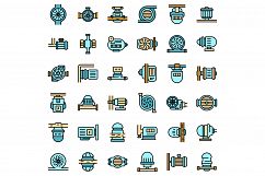 Pump icons set vector flat Product Image 1