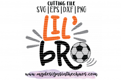 Soccer SVG | Little Brother SVG | Sports SVG | Silhouette | Cricut | Soccer Cutting File Product Image 2