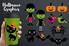 Halloween kid clipart graphics, friends Product Image 1