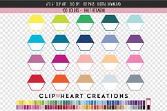 Half Hexagon Clip Art - 100 Clip Art Graphics Product Image 1