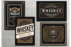 Set of 4 vintage cards for packing Product Image 1