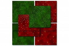 Gold Leaf Christmas Digital Paper Product Image 3