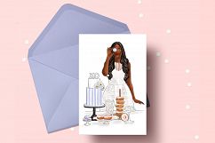 Fashion illustration - Baker Girl - Dark Skin Product Image 4