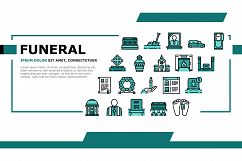 Funeral Burial Service Landing Header Vector Product Image 1