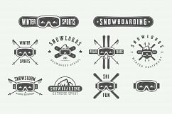 Set of vintage winter sports emblems Product Image 4