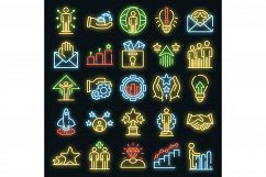Opportunity icons set vector neon Product Image 1