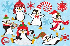 Winter Penguins cliparts, graphics, illustrations AMB-307 Product Image 4