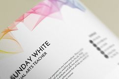 resume template, CV template, CV design, rainbow Product Image 6