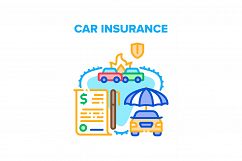 Car Insurance Vector Concept Color Illustration Product Image 1