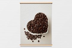 Love Coffee Heart Shape Bowl of Fresh Coffee Beans Product Image 5