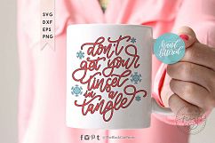 Don&#039;t get your tinsel in a tangle SVG DXF EPS, Hand lettered Product Image 2