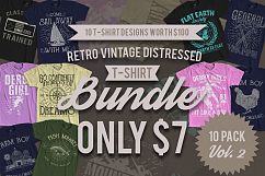 Retro Vintage T-Shirt Designs 10 Pack Vol. 2 Product Image 1
