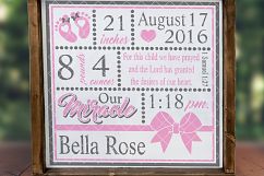 Birth Stats SVG Bundle LL121 SVG DXF FCM EPS AI JPG PNG Product Image 2