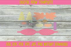 Fall Thanksgiving Unicorn Hair Bow Template. Product Image 2