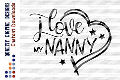 Grandma svg I Love Nanny svg Nanny shirt Grandparents Product Image 2